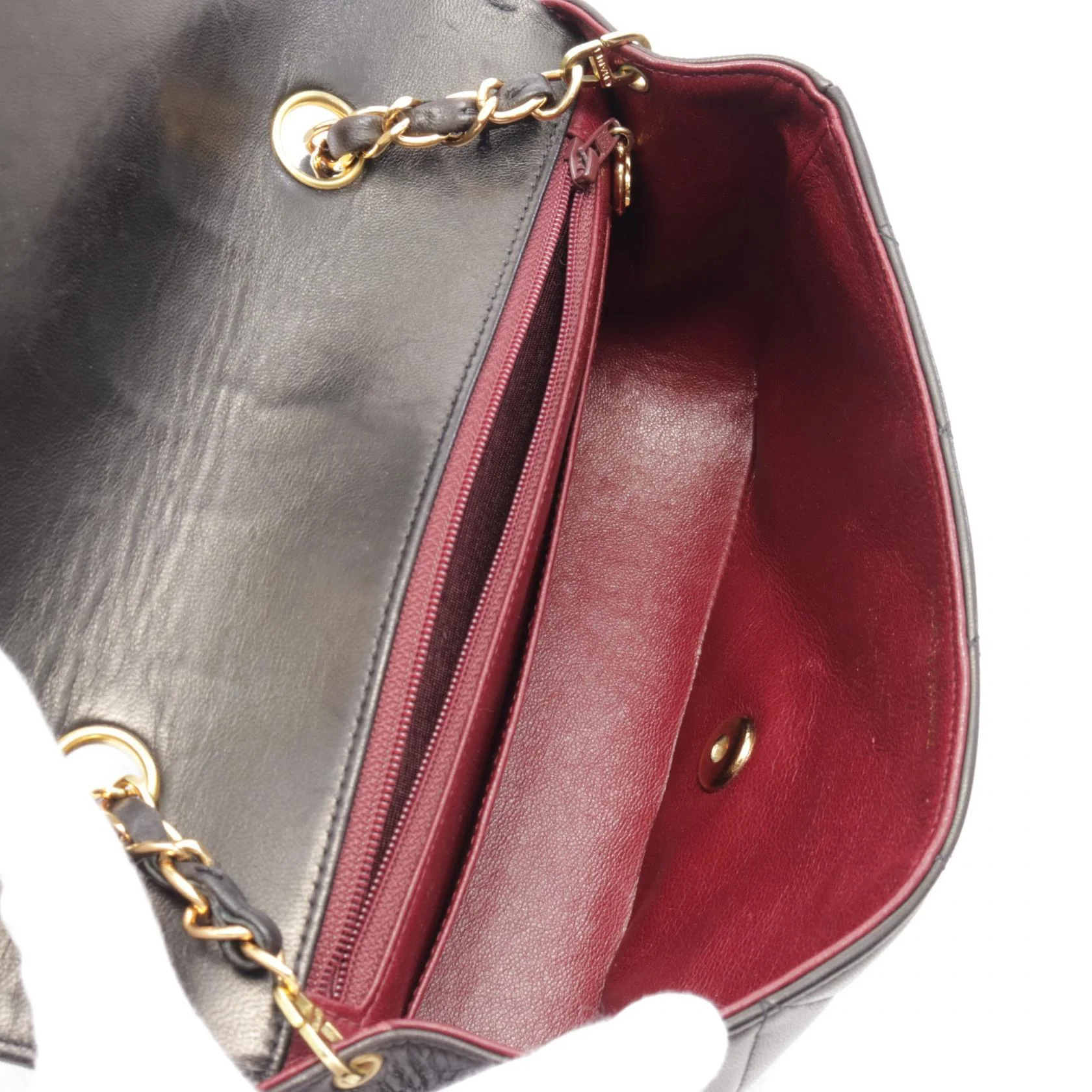 Chanel Diana Flap Lambskin Shoulder Bag Black
