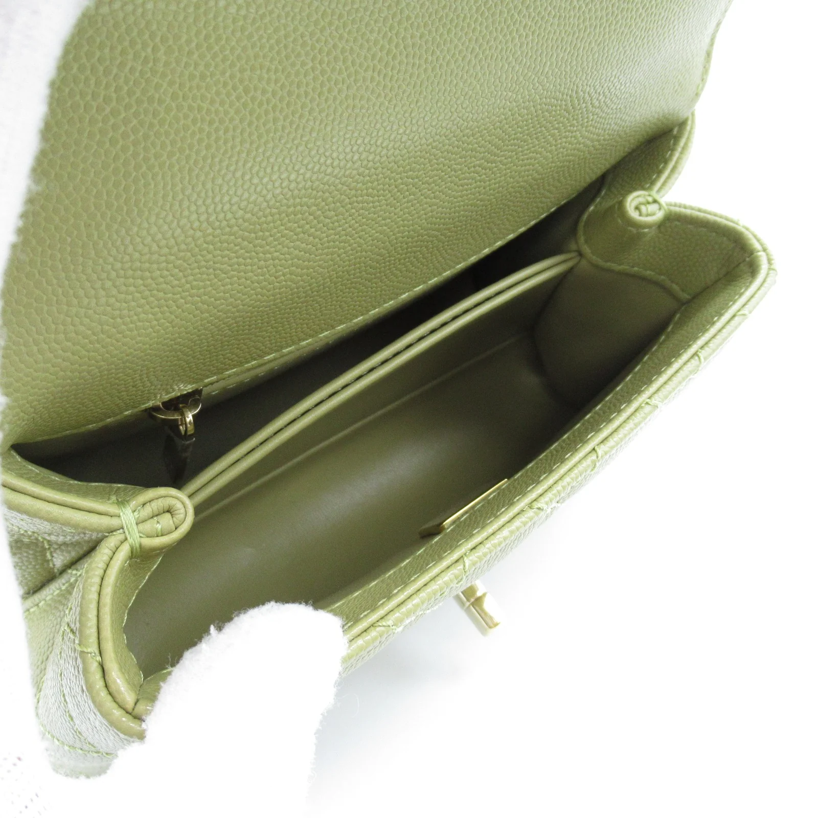 Chanel Caviar Skin Coco Handle Shoulder Bag