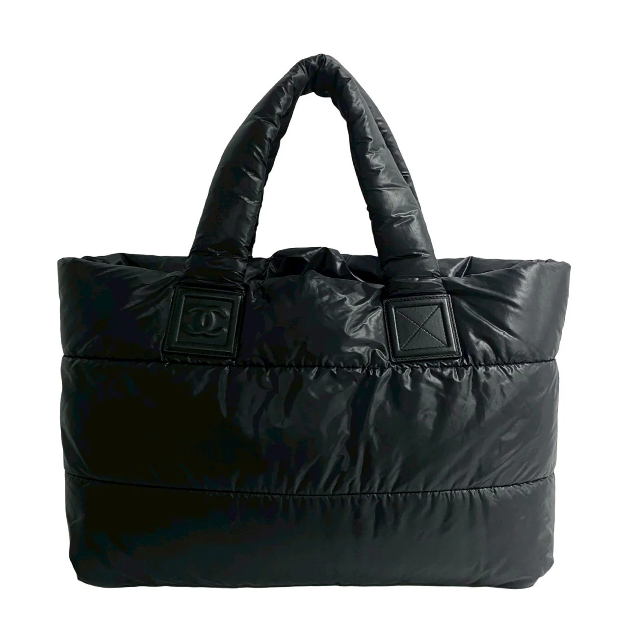 Chanel Nylon Coco Cocoon Tote Bag Black