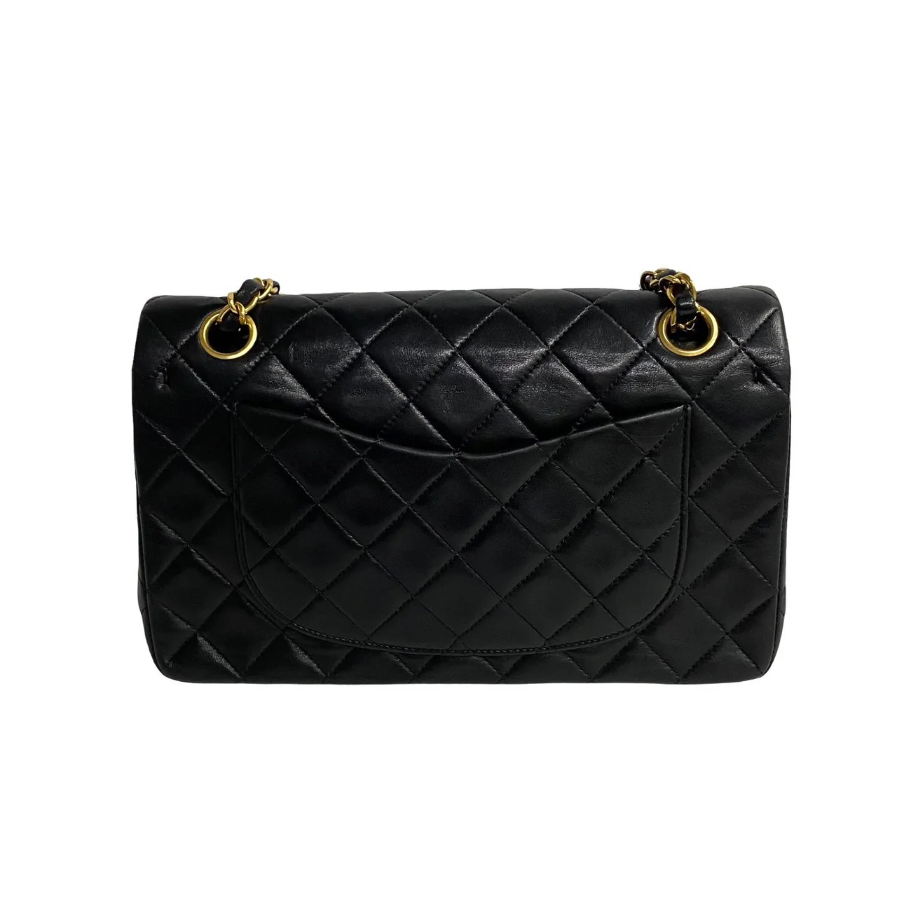 Chanel Lambskin Double Flap Shoulder Bag