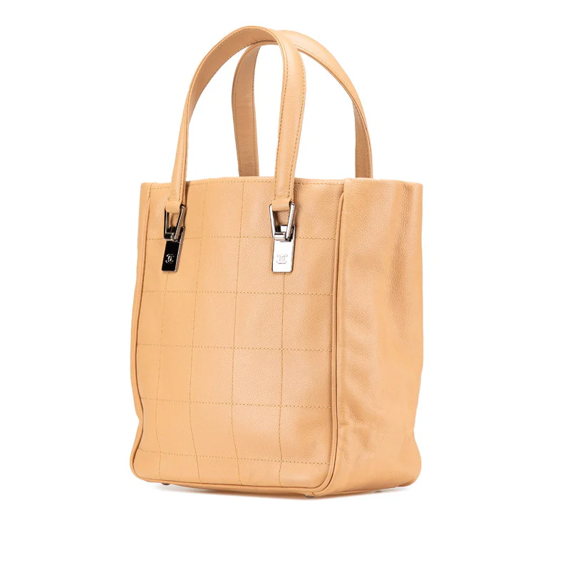 Chanel Leather Chocobar Tote Bag