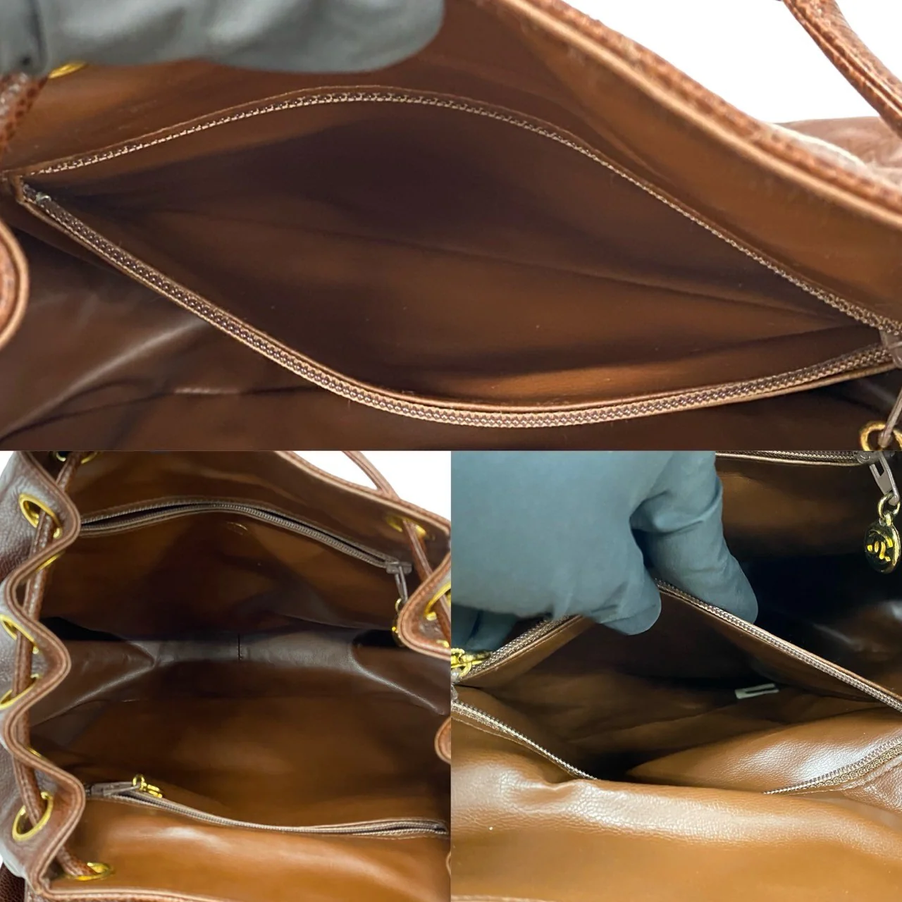 Chanel Caviar Leather Backpack Brown