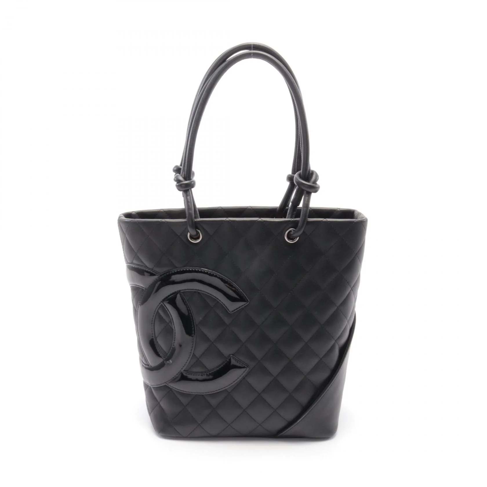 Chanel Cambon Medium Tote Bag Leather Black A25167