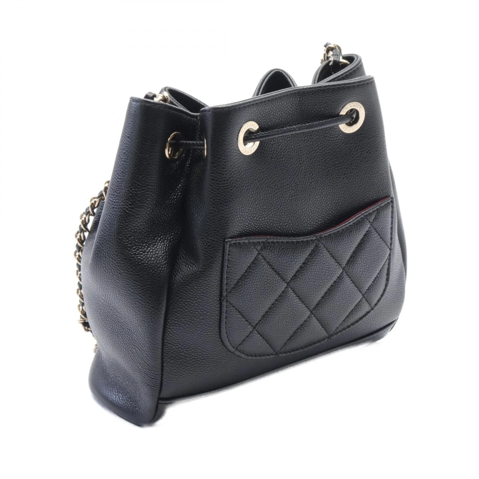 Chanel Matelasse Bucket Shoulder Bag Black