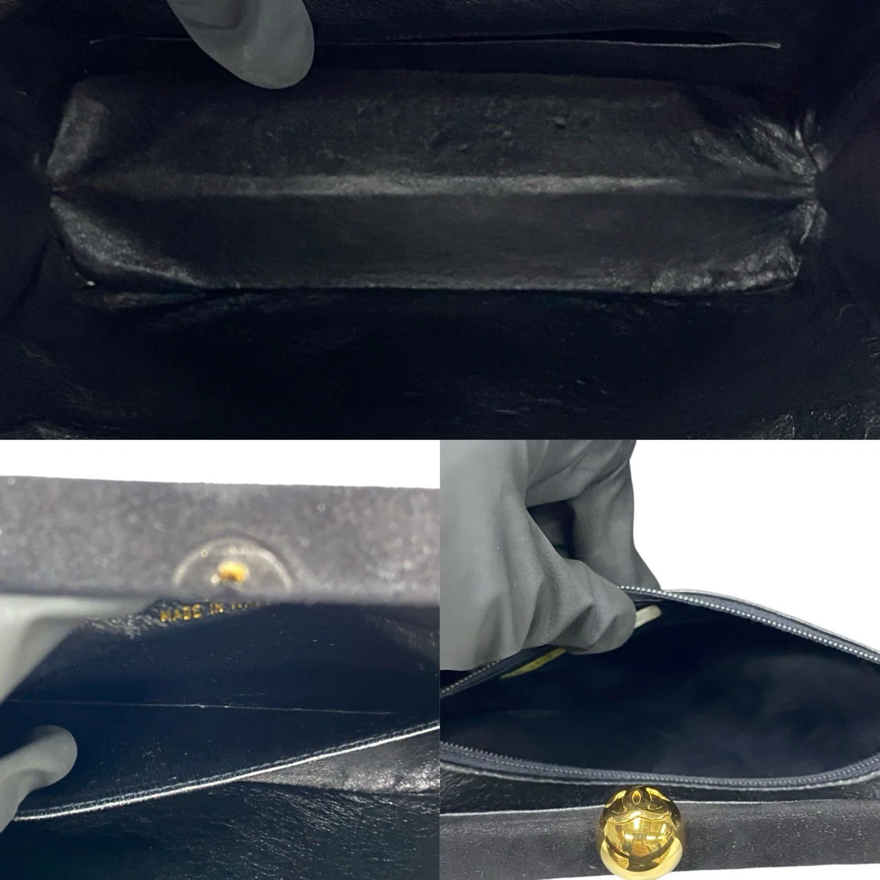 Chanel Suede Matelasse Coco Mark Handbag Black