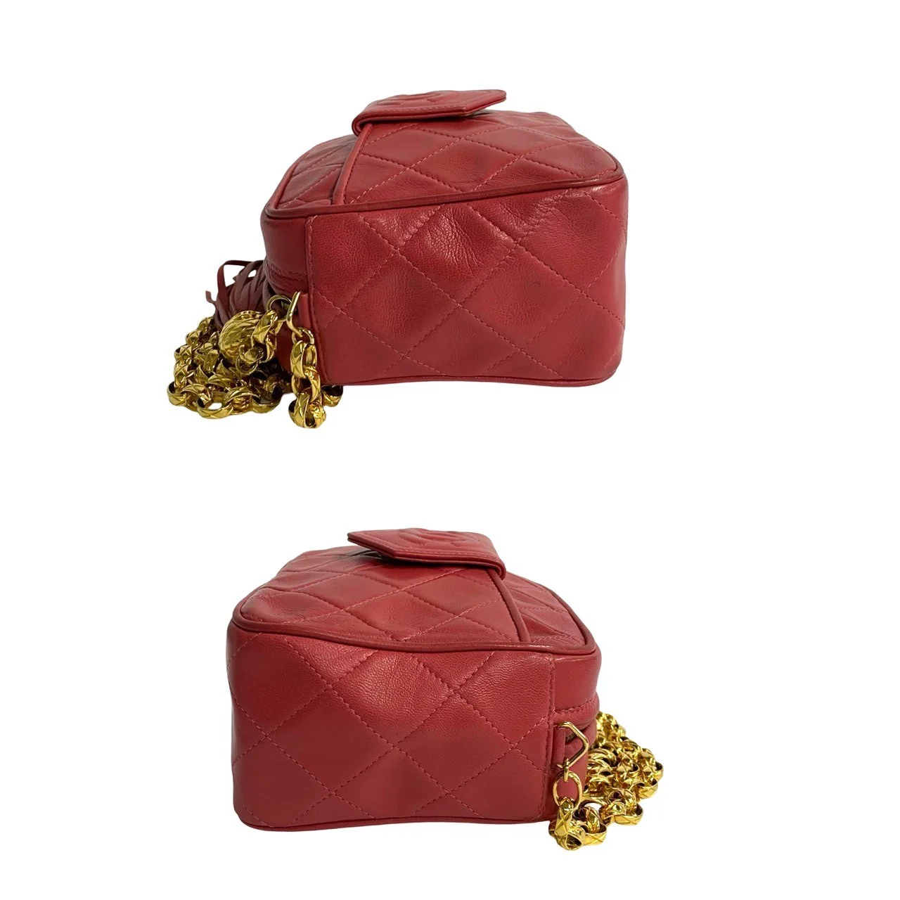 Chanel Lambskin Matelasse Coco Mark Tassel Chain Shoulder Bag