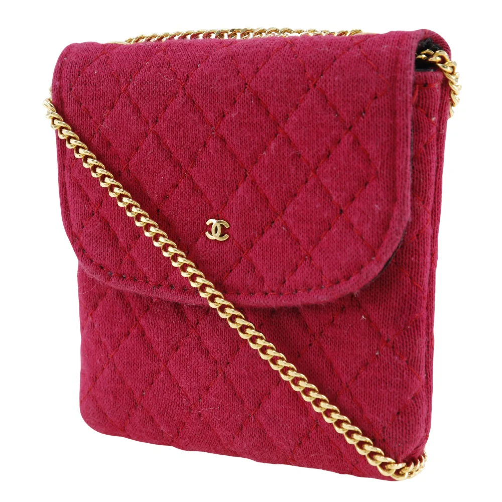 Chanel Cotton Chain Pouch Shoulder Bag