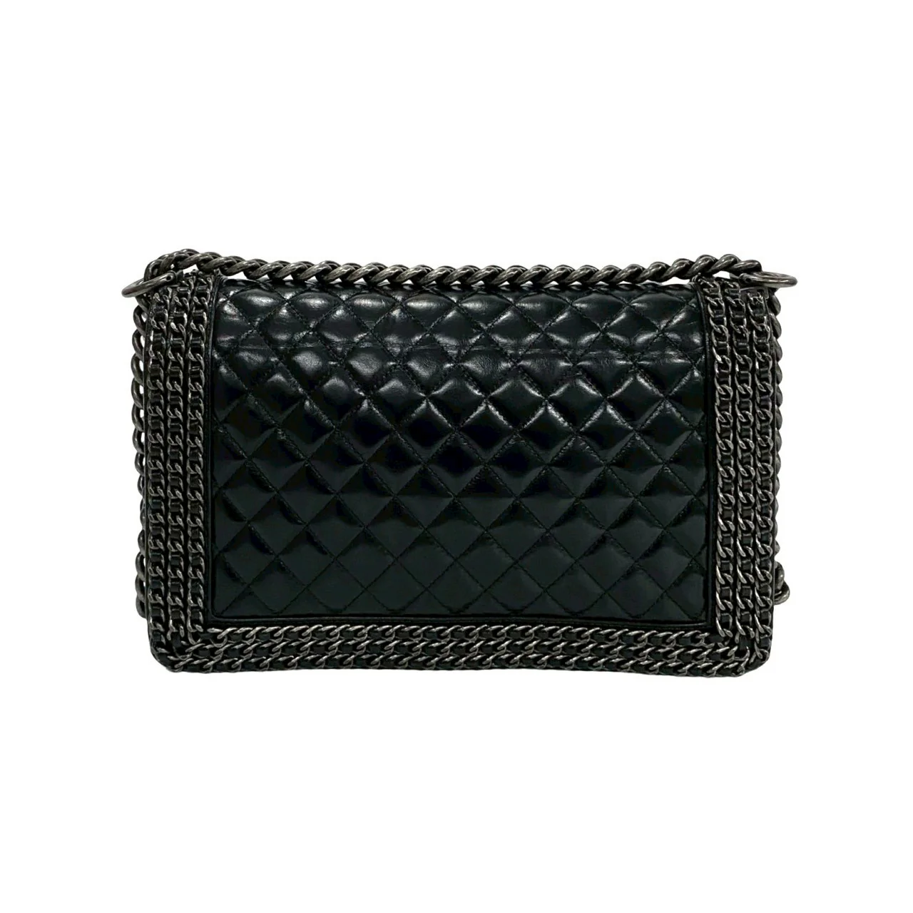 Chanel Boy Leather Chain Shoulder Bag