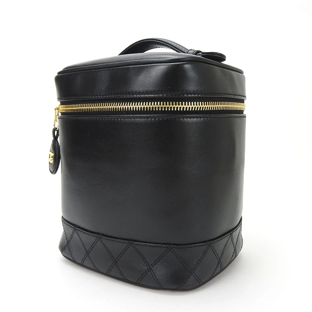 Chanel Leather Vanity Bag Cosmetic Pouch