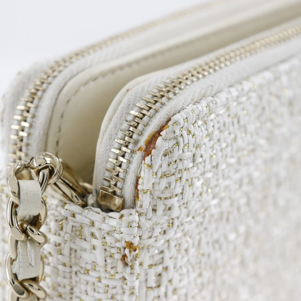 Chanel Tweed Deauville Chain Shoulder Bag A84415