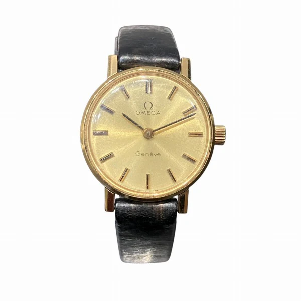 Omega Geneve Manual Vintage Gold Dial Watch