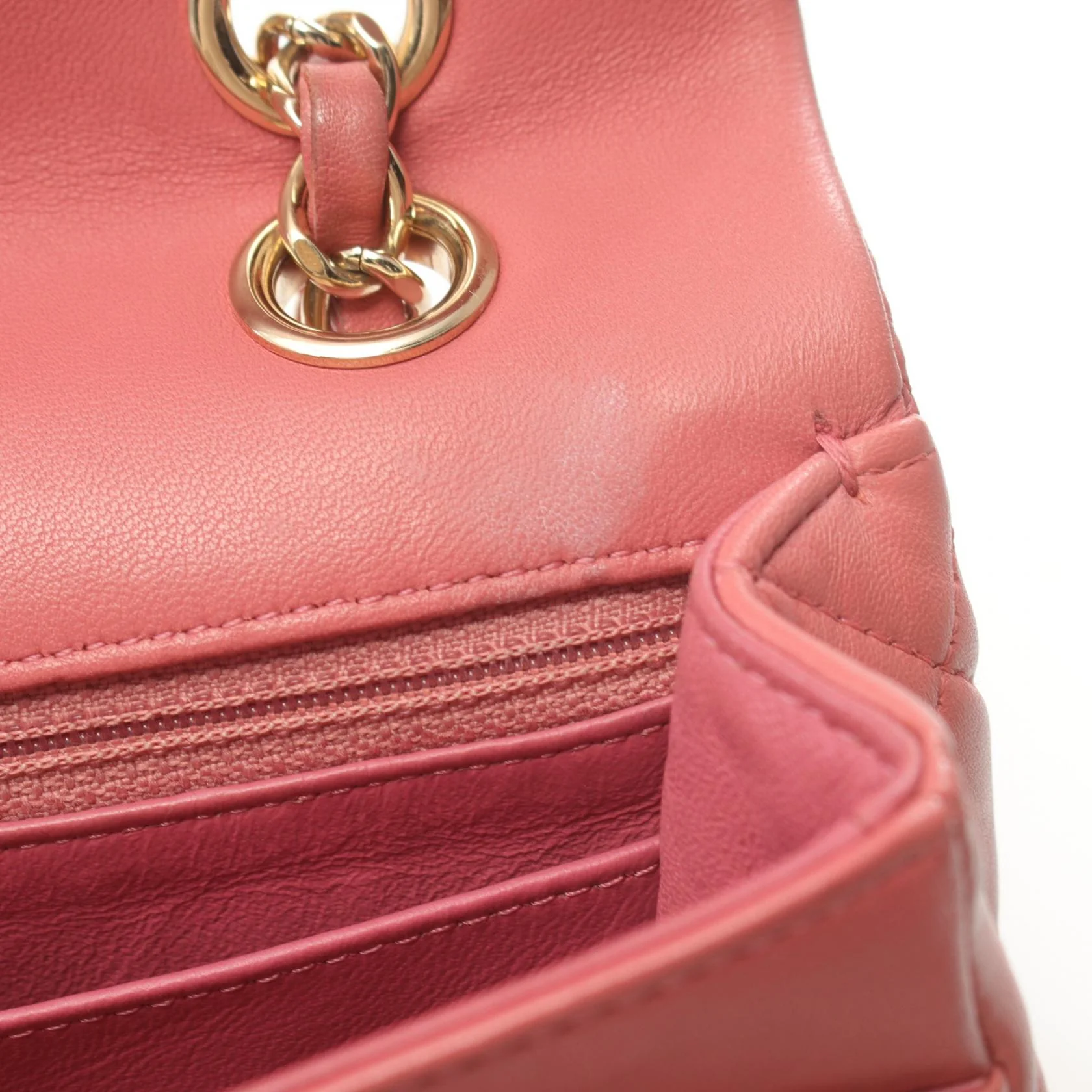 Chanel Lambskin Single Flap Shoulder Bag A90214