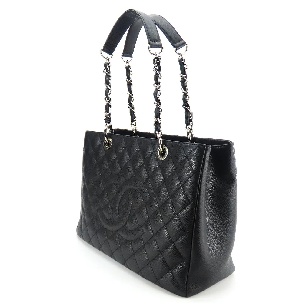 Chanel Caviar Skin Tote Bag GST Black