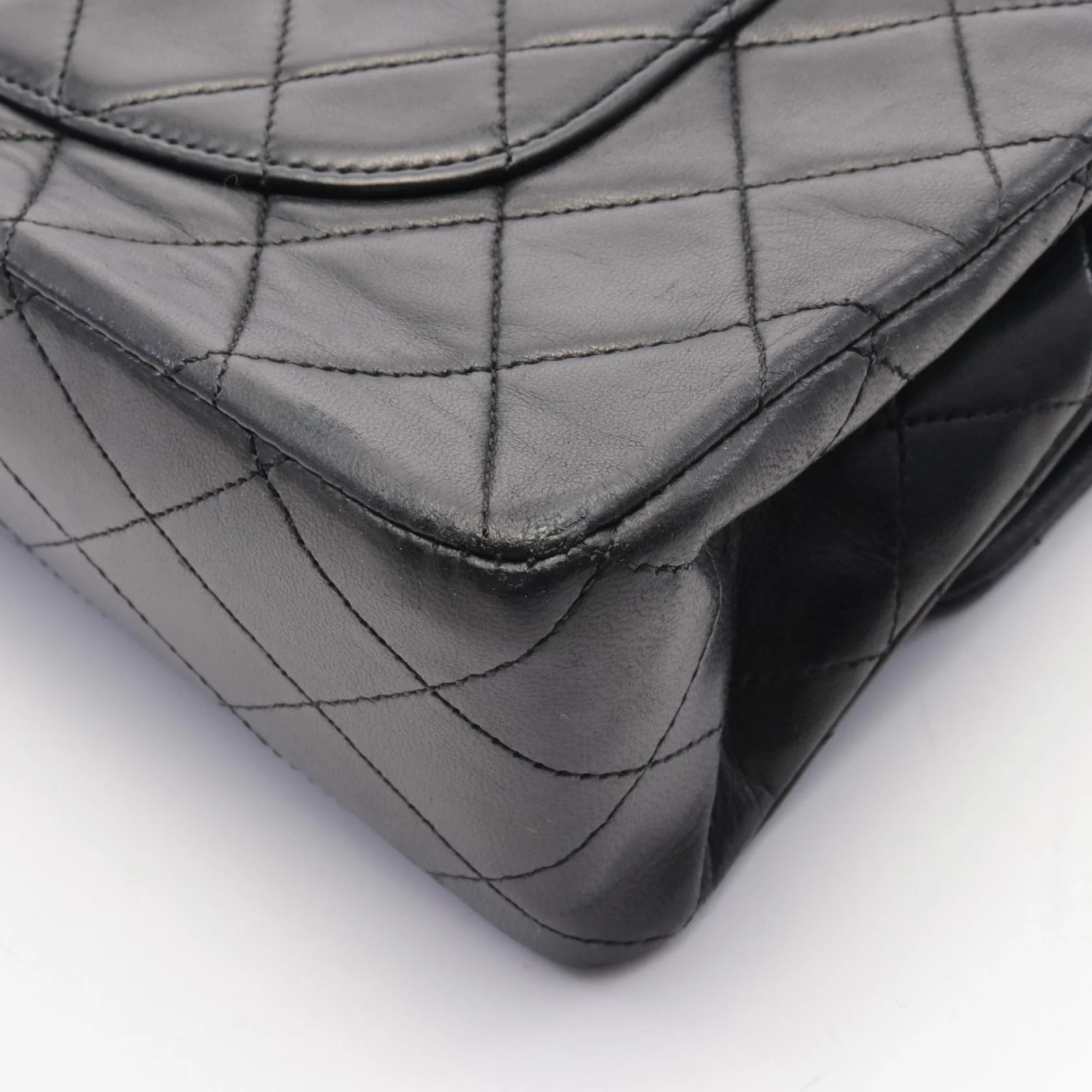 Chanel Matelasse W Flap Shoulder Bag Black