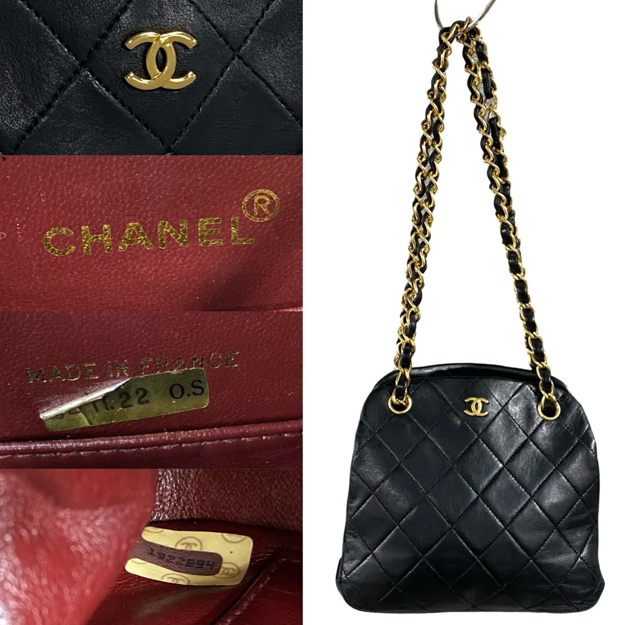 Chanel Lambskin Matelasse Chain Shoulder Bag