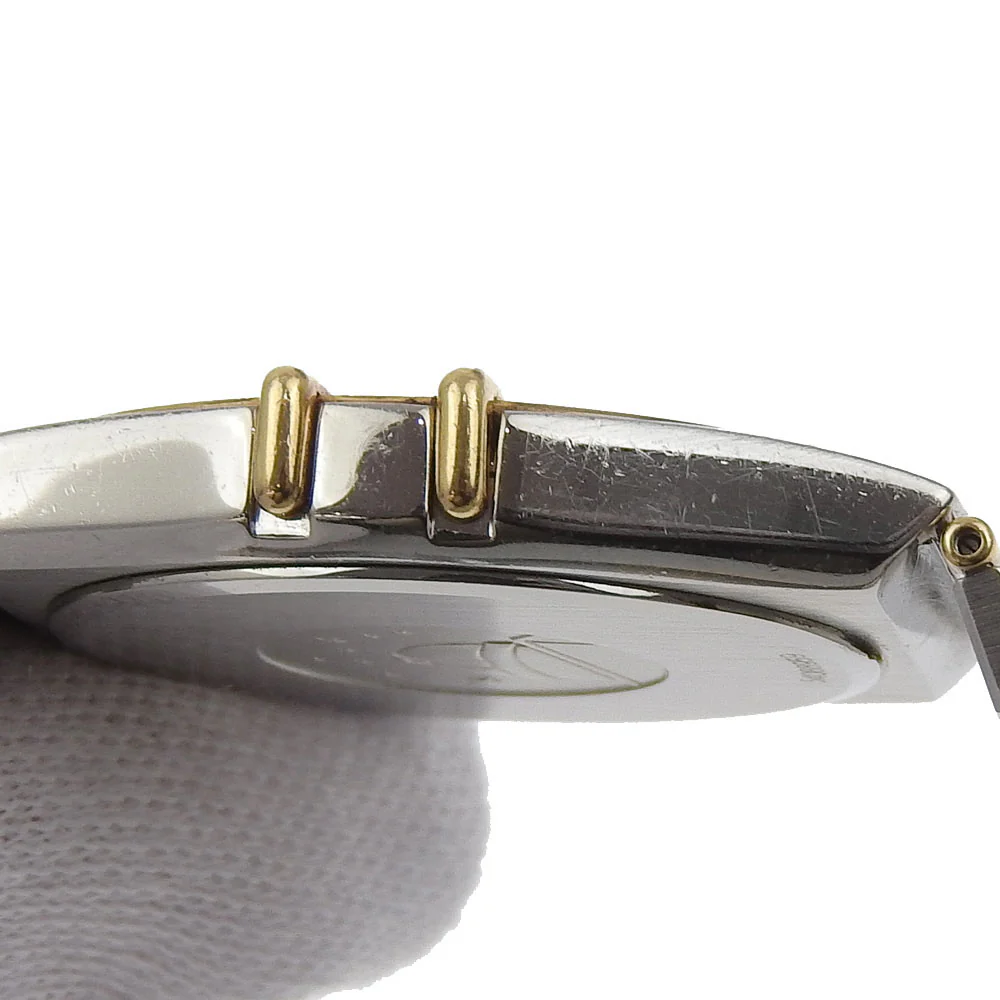 Omega Constellation Quartz Watch Stainless Steel Gold Plated
