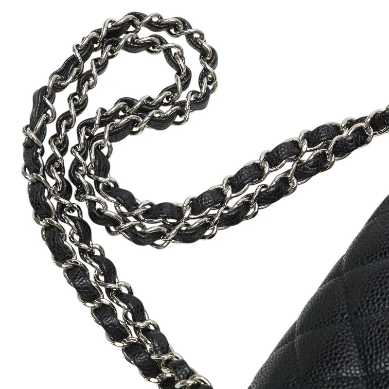 Chanel Caviar Coco Mark Matelasse Double Flap Bag
