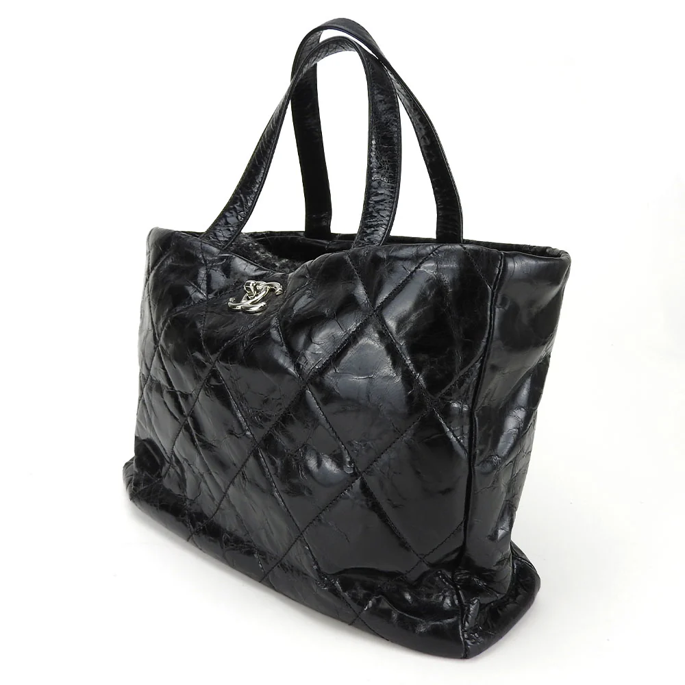 Chanel Leather Tweed Tote Bag 2way