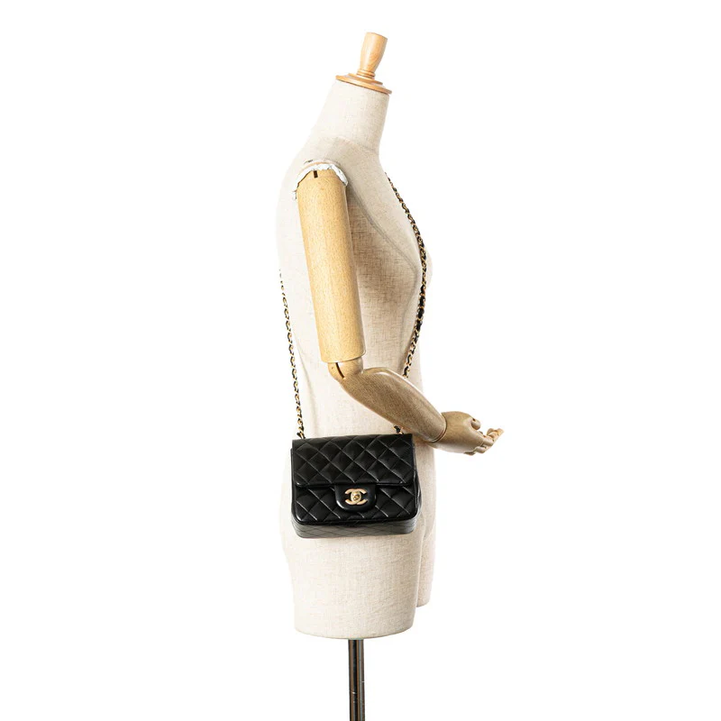 Chanel Lambskin Mini Matelasse Chain Bag