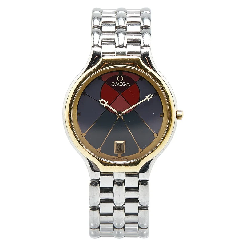 Omega De Ville Quartz Watch Stainless Steel K18YG