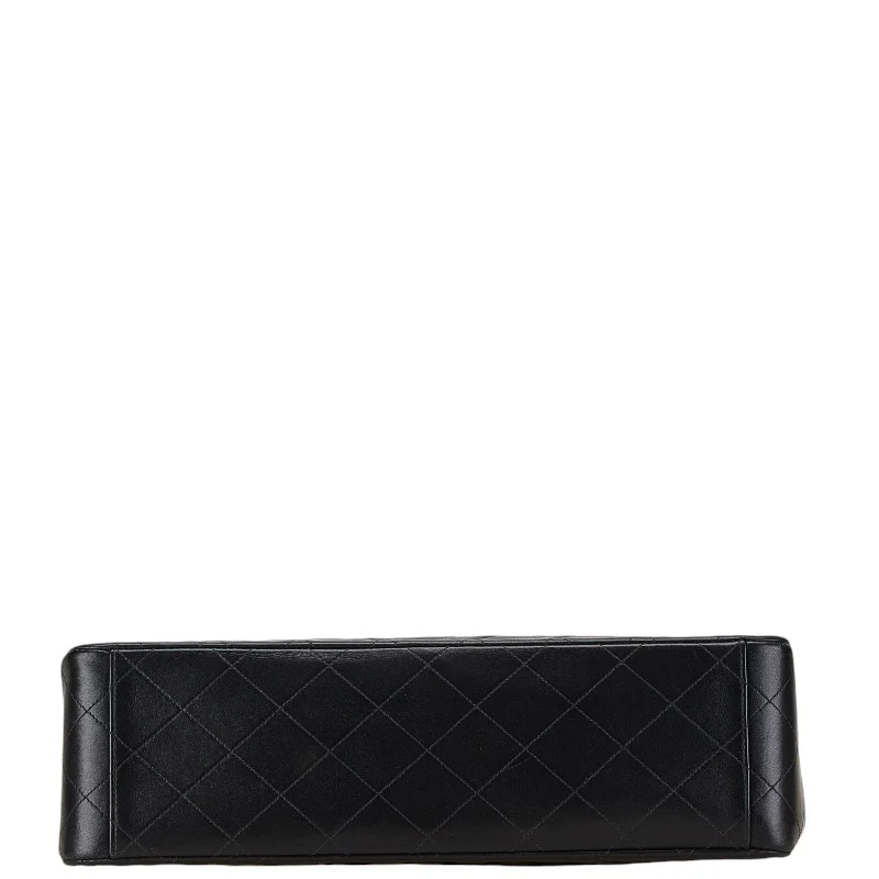 Chanel Matelasse 33 Coco Mark Chain Shoulder Bag Black Lambskin