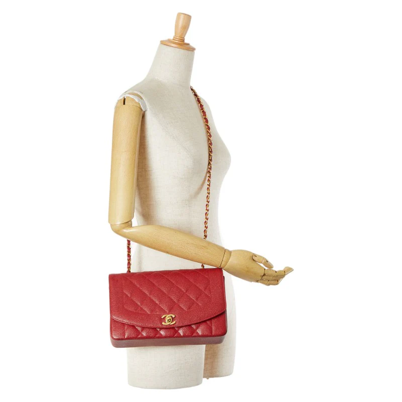Chanel Diana 25 Caviar Chain Shoulder Bag