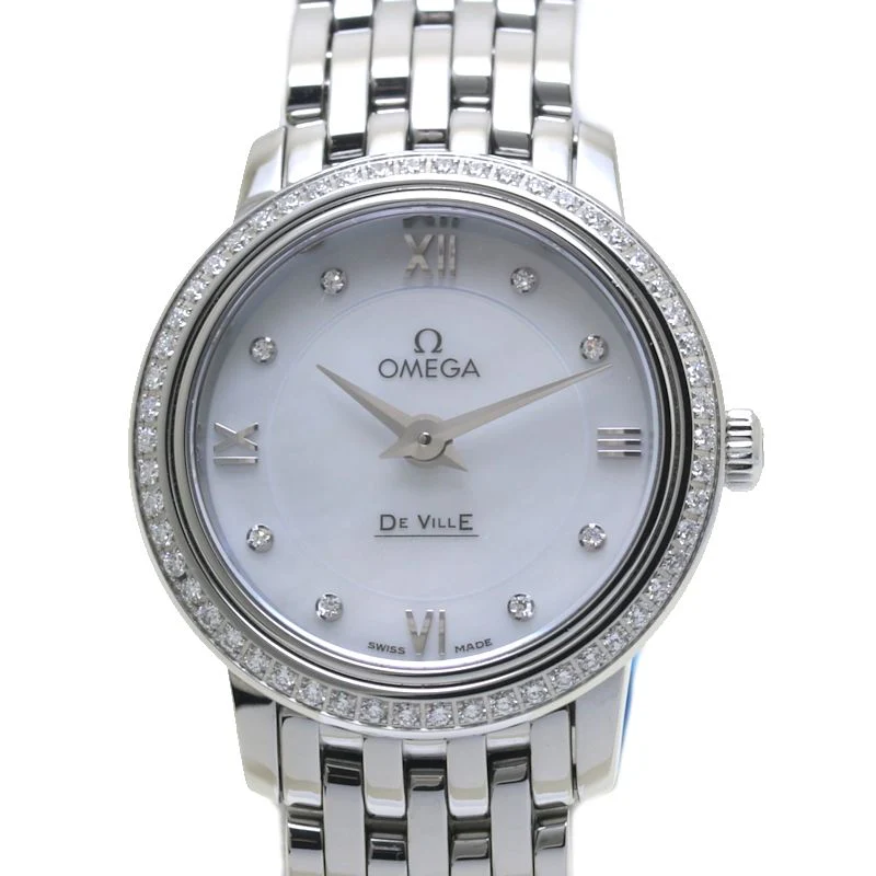 Omega De Ville Prestige Diamond Quartz Watch 424.15.24.60.55.001