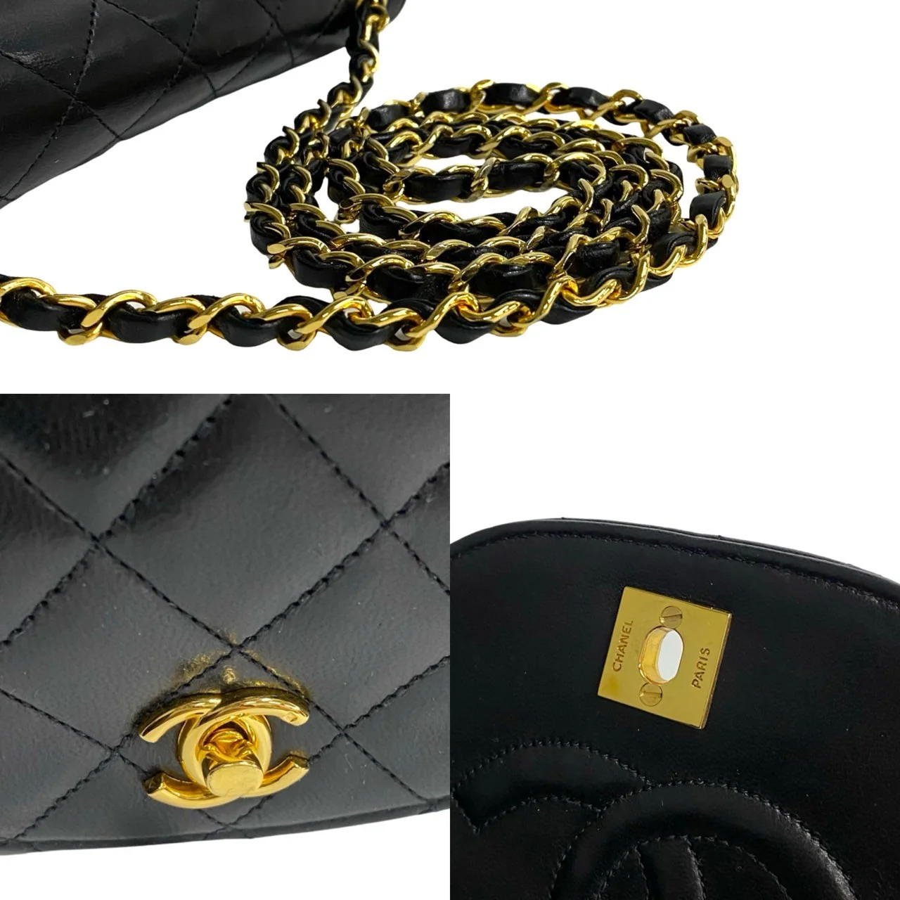 Chanel Lambskin Matelasse Coco Mark Chain Shoulder Bag
