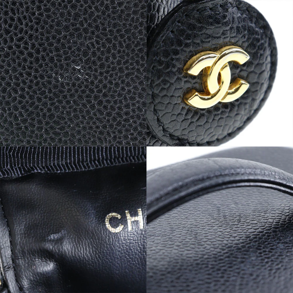 Chanel Caviar Vanity Handbag Black