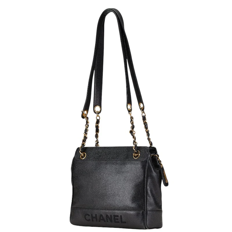 Chanel Caviar Skin Tote Bag Black