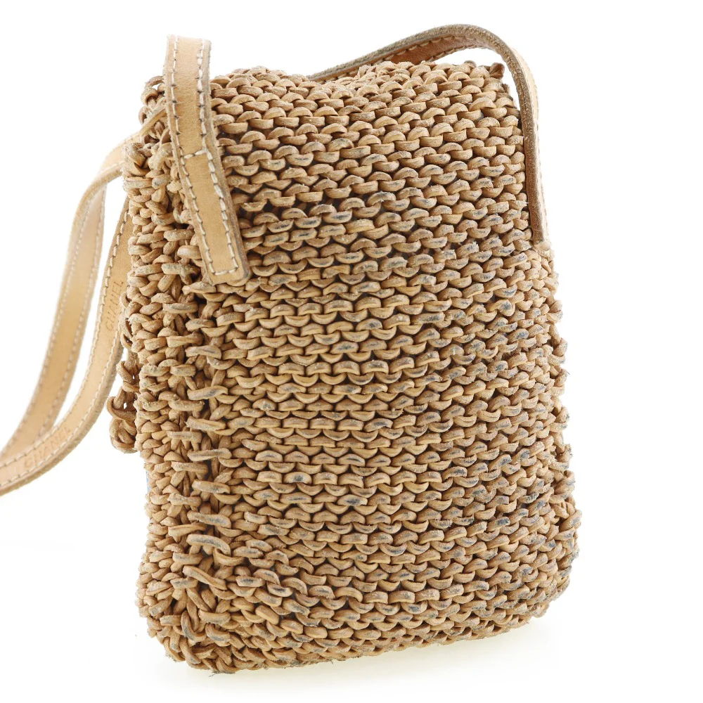 Chanel Leather Braided Shoulder Bag Pochette