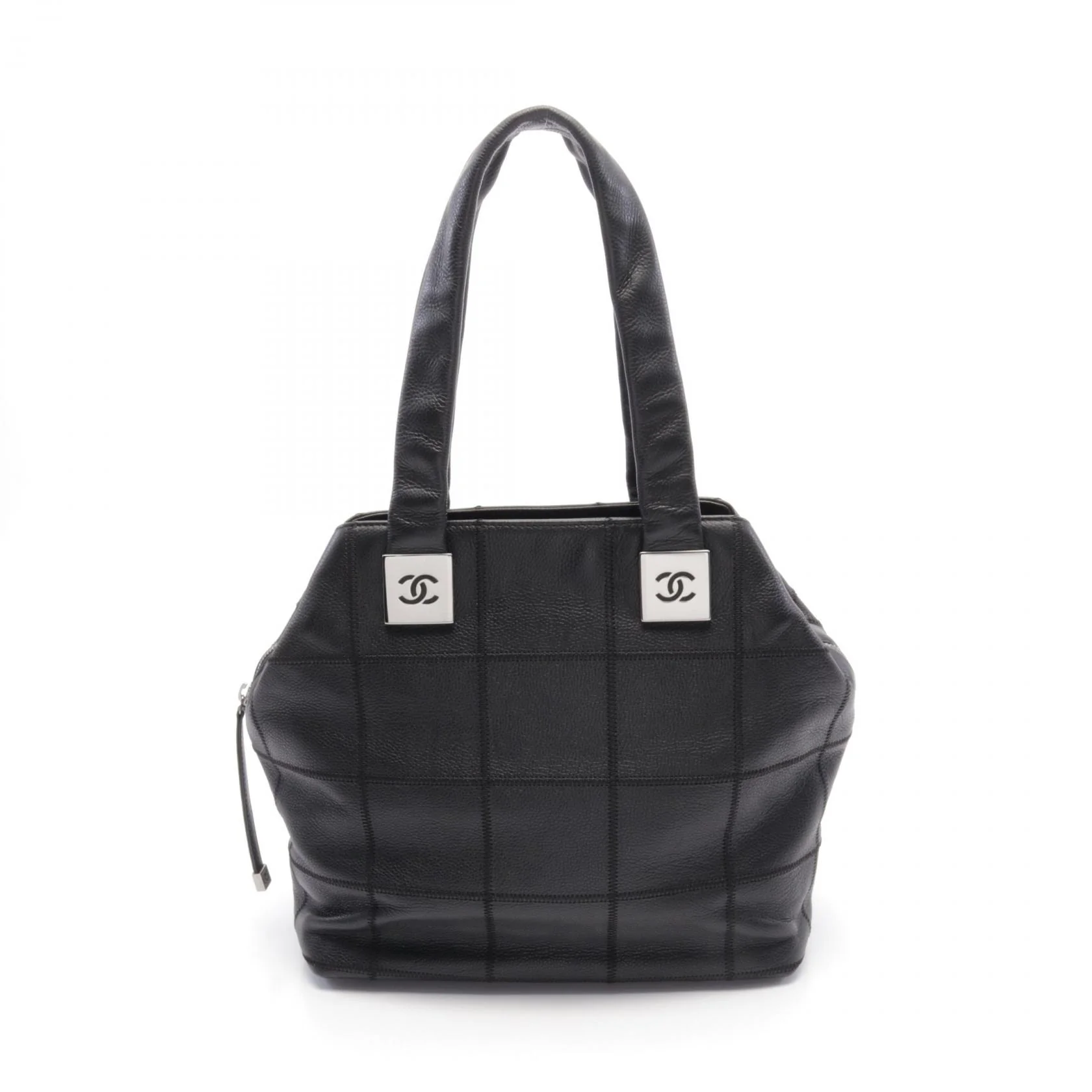 Chanel Caviar Skin Chocobar Handbag Black