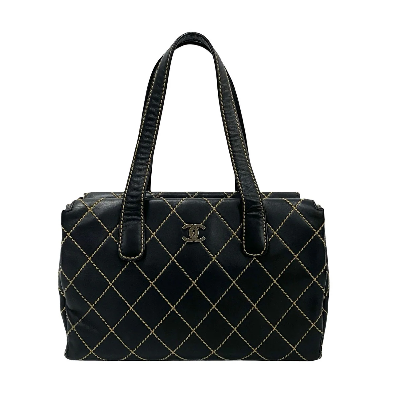 Chanel Lambskin Wild Stitch Coco Mark Handbag