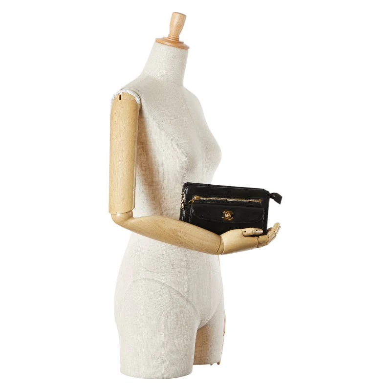 Chanel Lambskin Coco Mark Clutch Bag