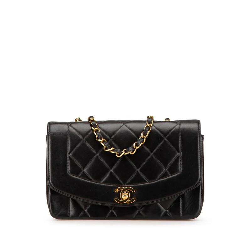 Chanel Diana22 Chain Shoulder Bag Black