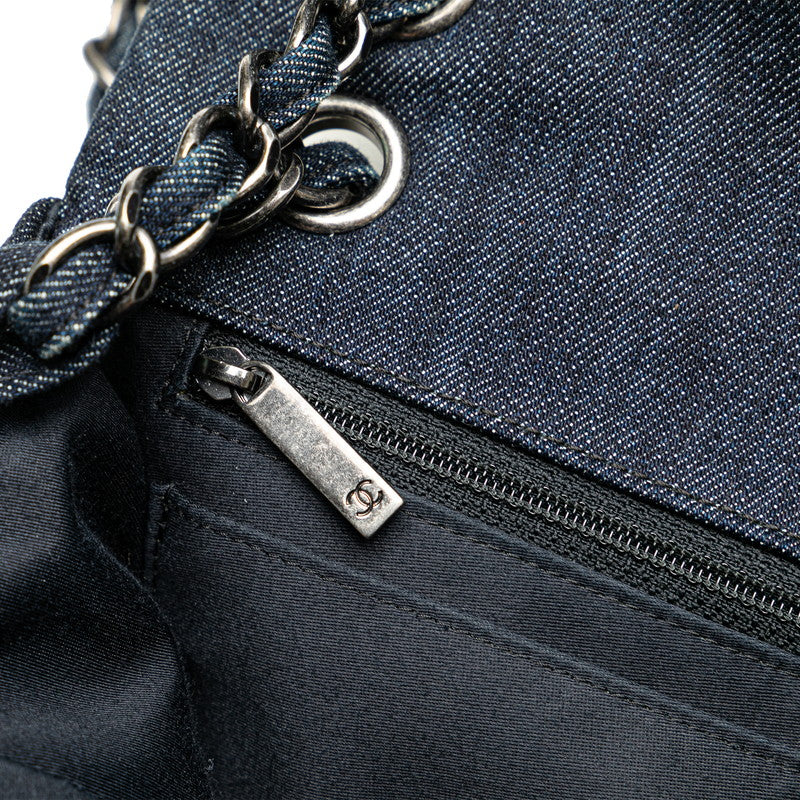 Chanel Denim Perfume Embroidery Chain Shoulder Bag A91101