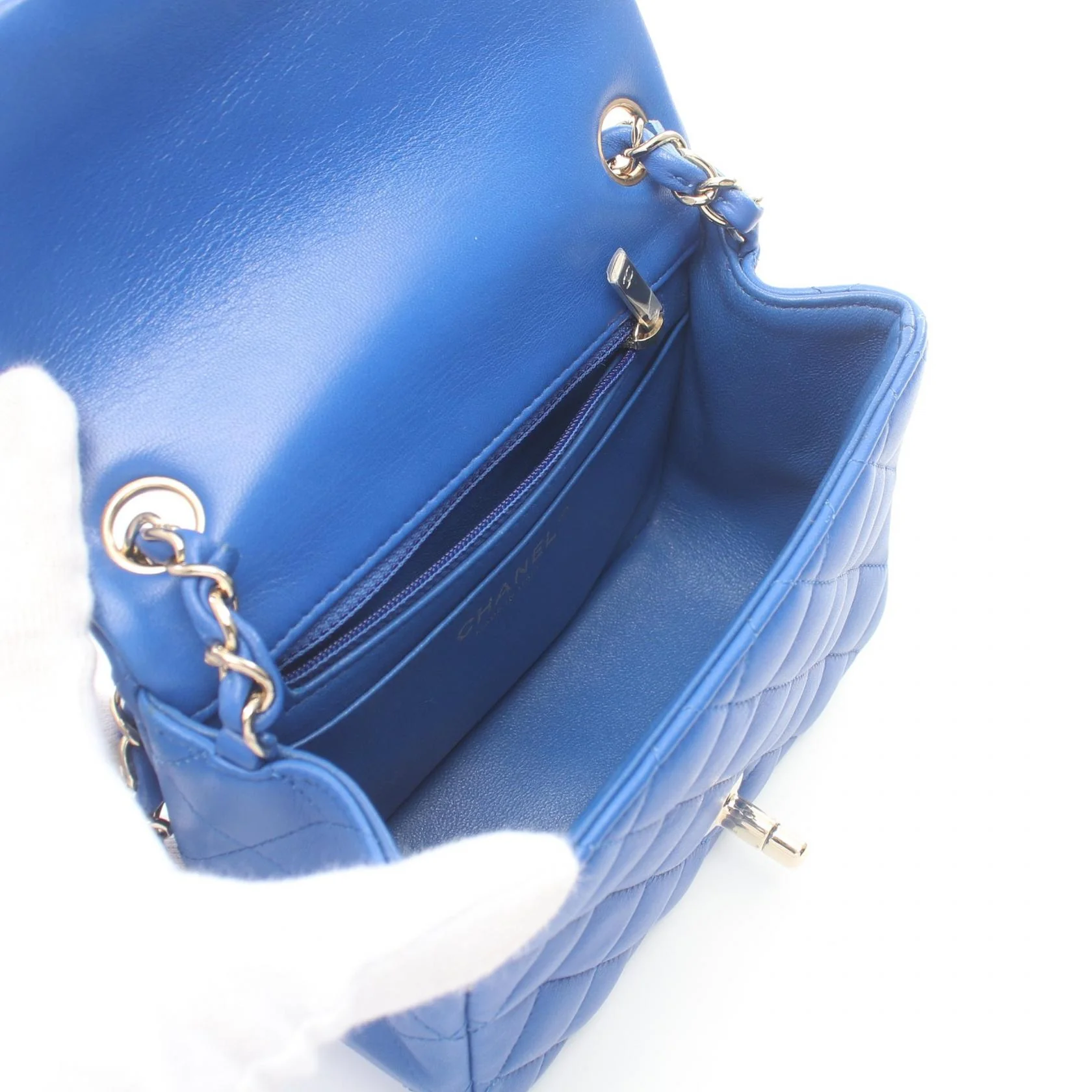 Chanel Matelasse Lambskin Shoulder Bag Blue