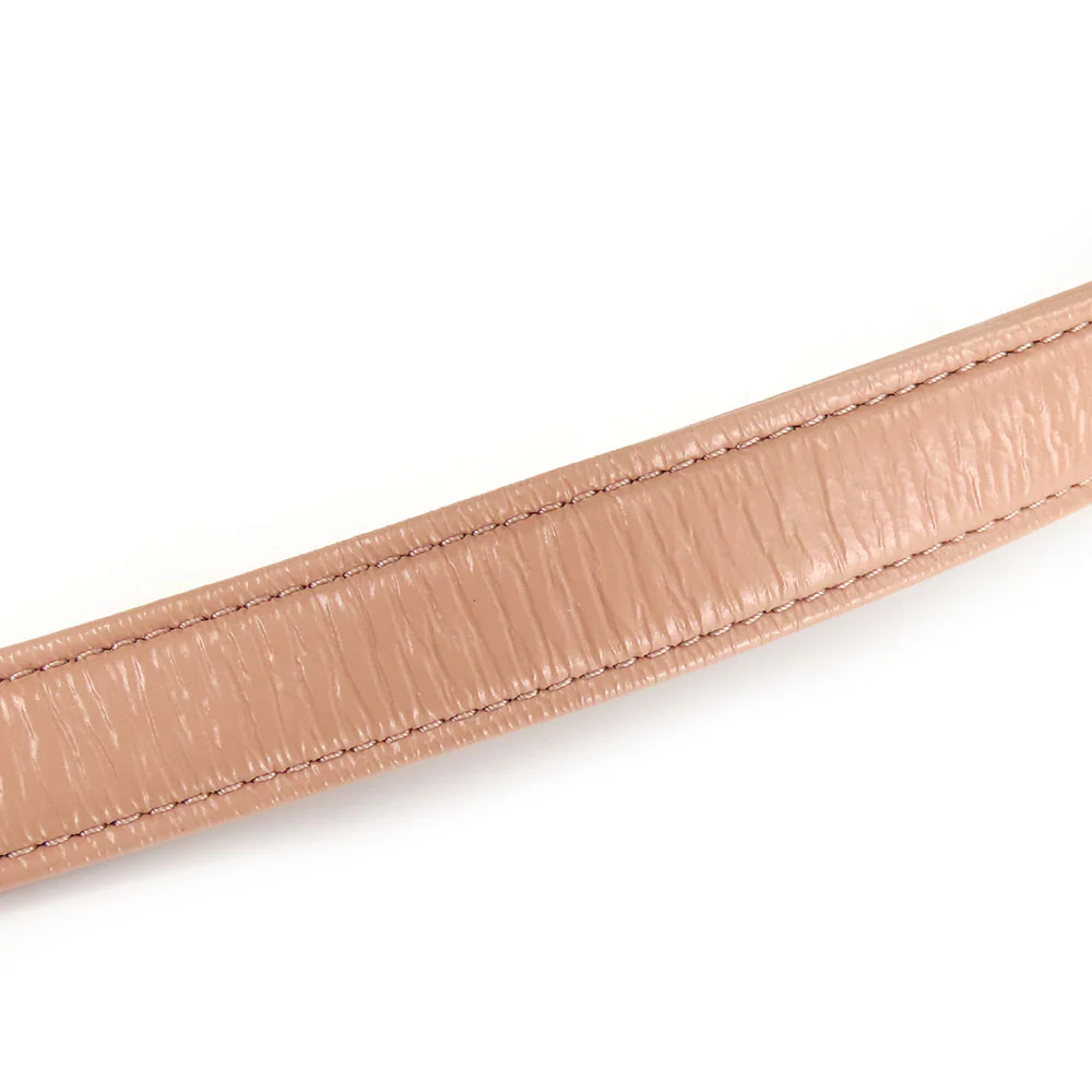 Chanel Leather Shoulder Bag Peach Beige