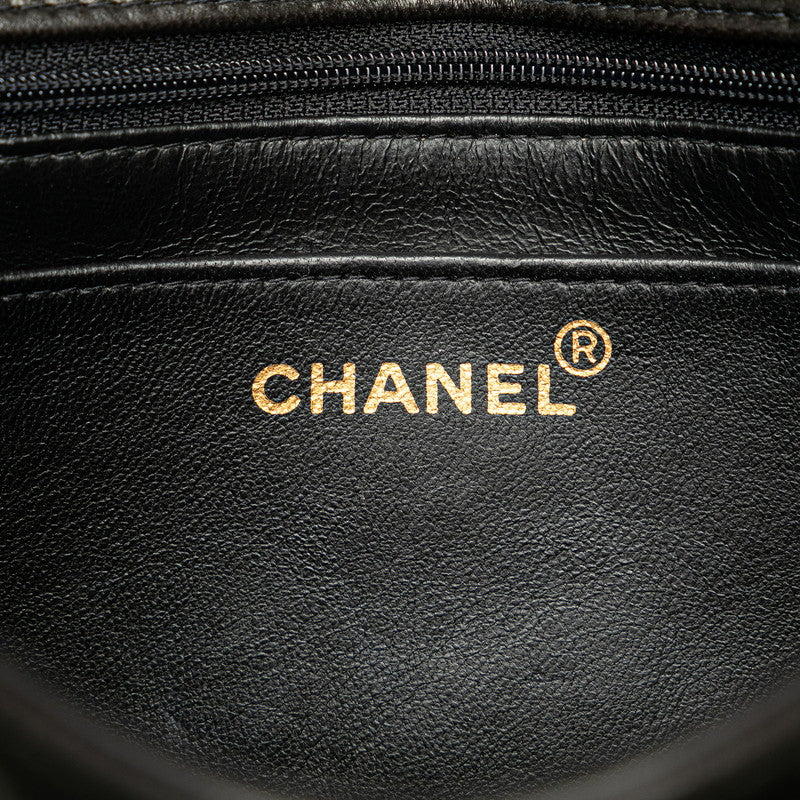 Chanel Diana Chain Shoulder Bag Black Gold