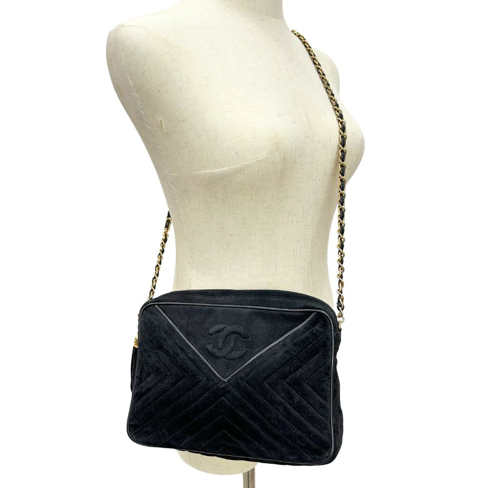Chanel Suede Chain Shoulder Bag