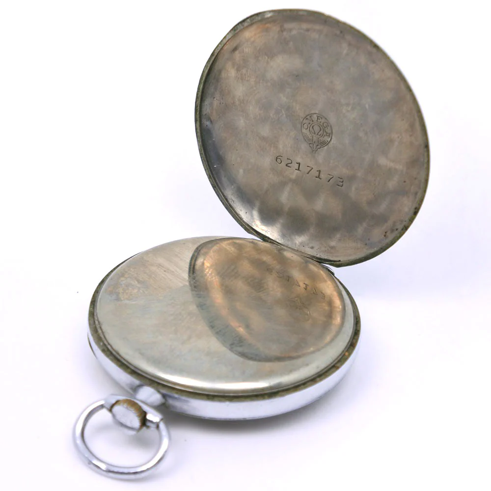Omega Stainless Steel Pocket Watch Swiss Made