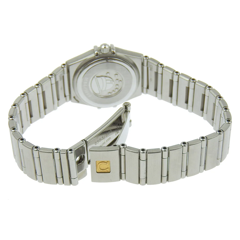 Omega Constellation Mini Quartz Watch Stainless Steel Diamond