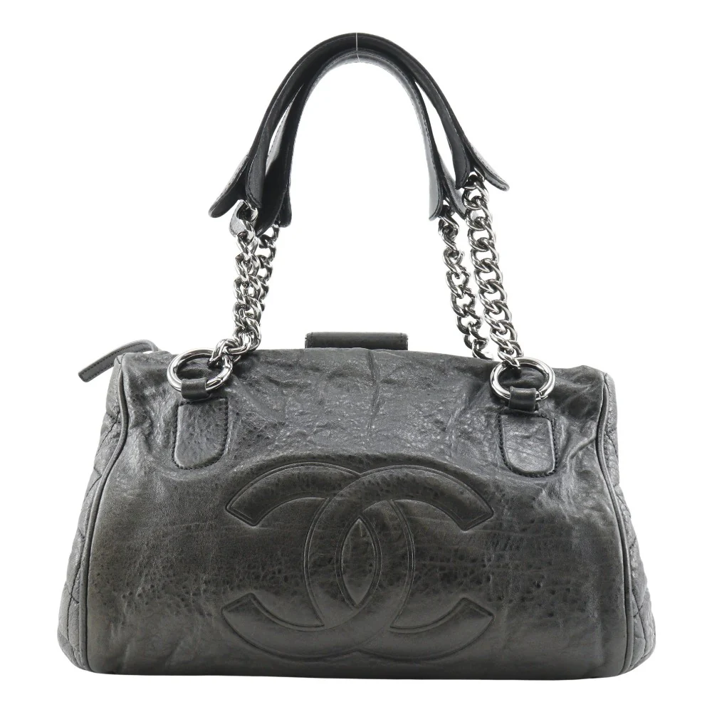 Chanel Leather Chain Tote Bag