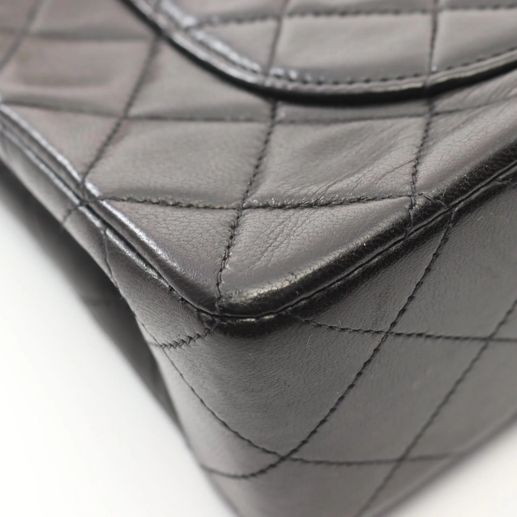 Chanel Matelasse W Flap Shoulder Bag Black