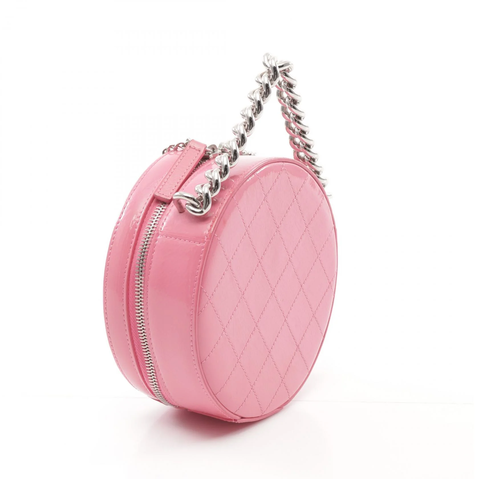 Chanel Patent Leather Round Earth Coco Mark Handbag