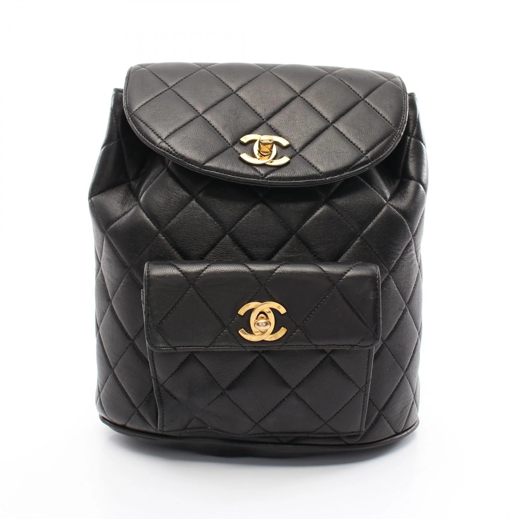 Chanel Matelasse Lambskin Backpack Black