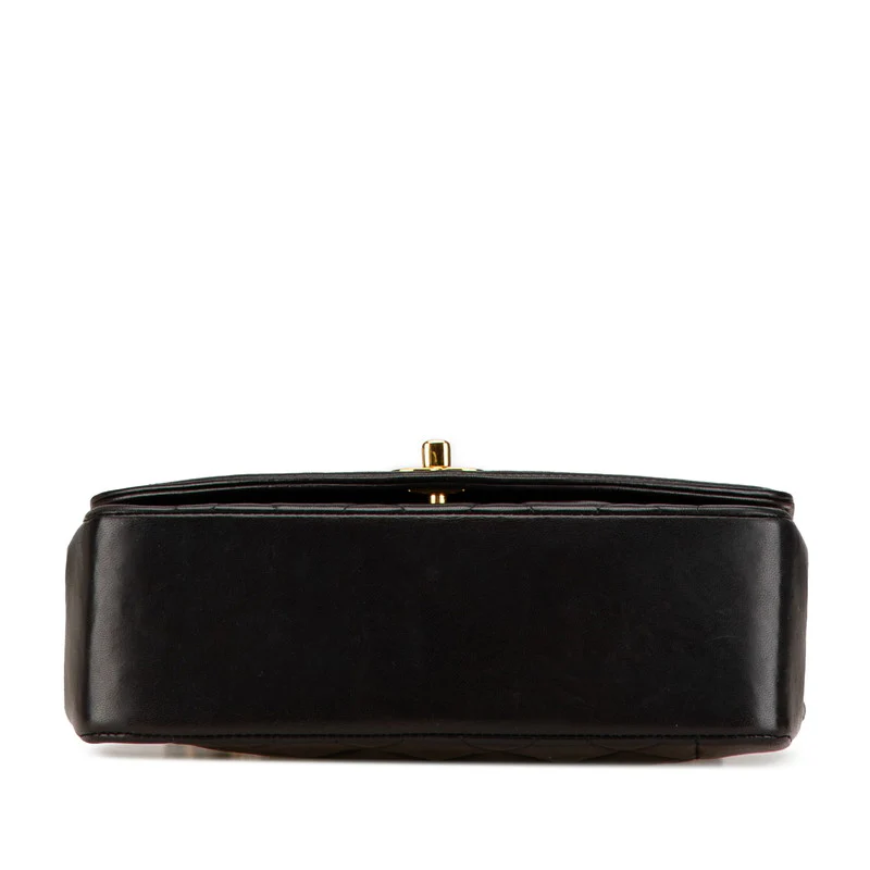 Chanel Diana Chain Shoulder Bag Black Gold