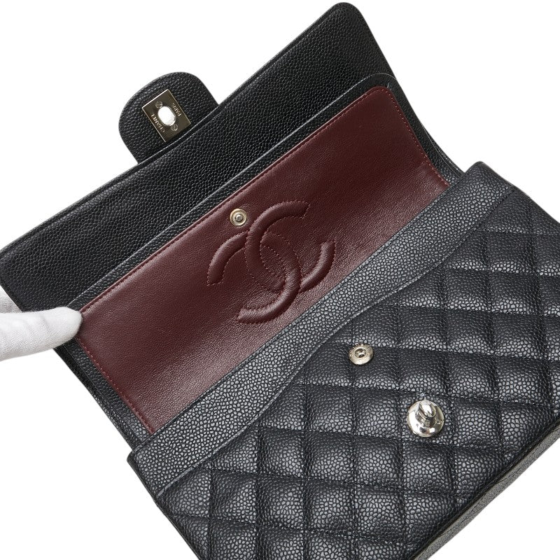 Chanel Caviar Coco Mark Matelasse Double Flap Bag