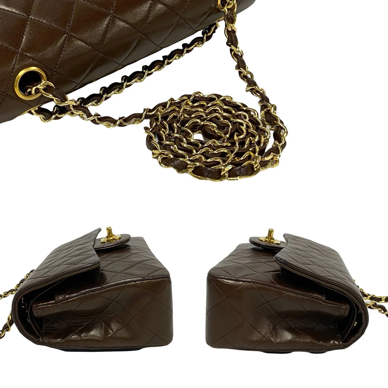 Chanel Lambskin W Flap 23 Matelasse Chain Shoulder Bag