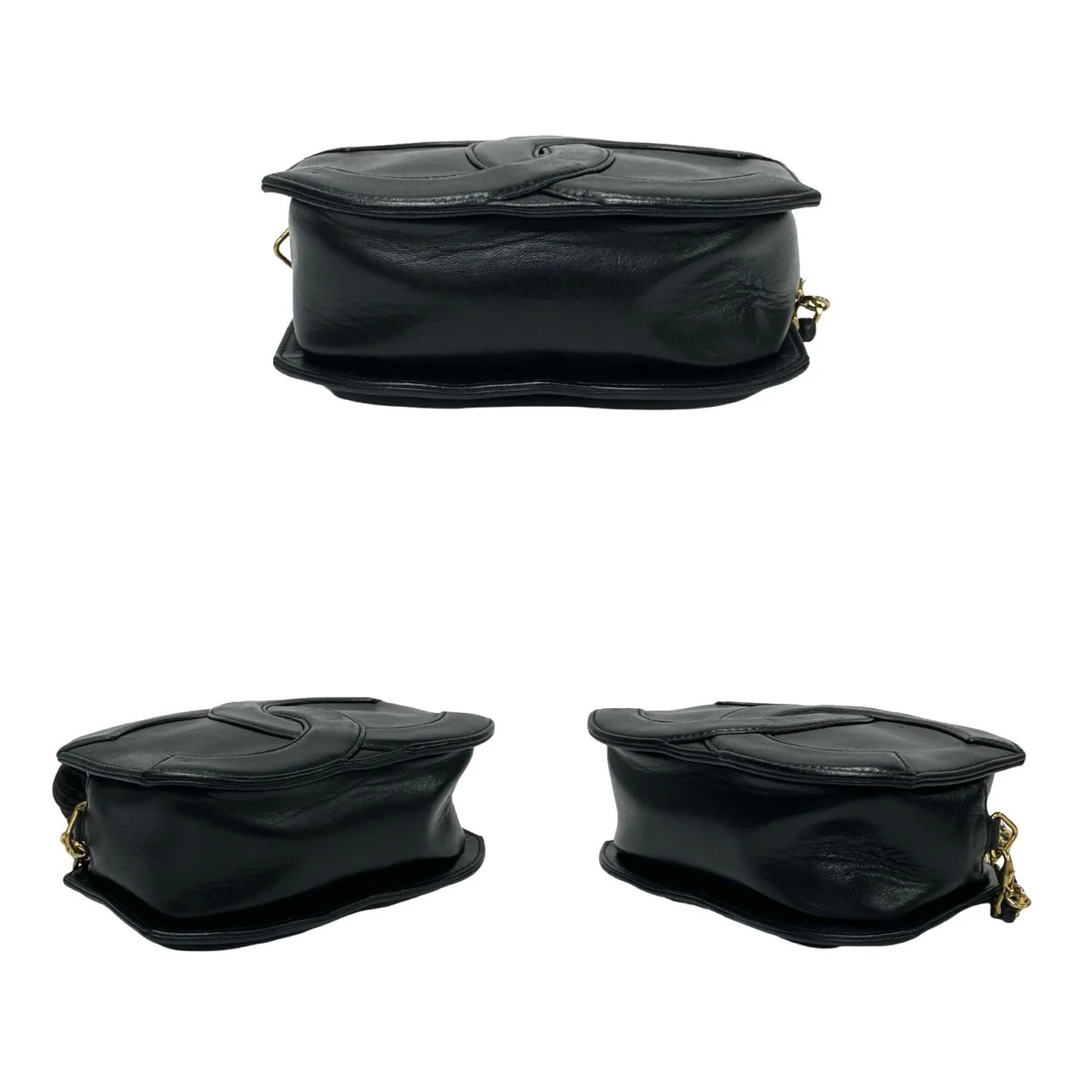 Chanel Lambskin Coco Mark Tassel Mini Shoulder Bag Black